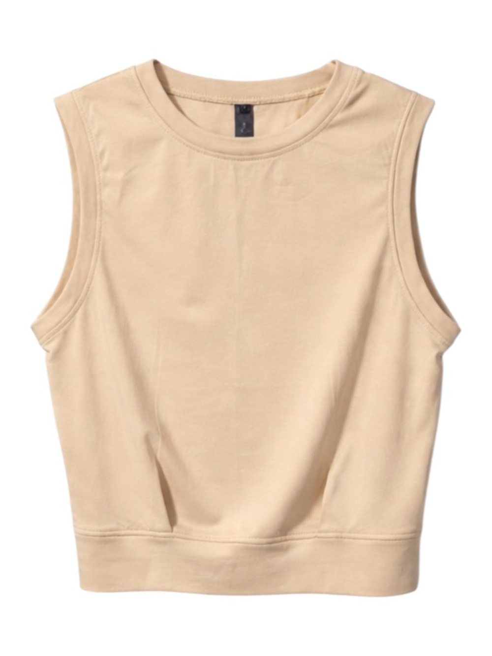 Minimalist Tan Sleeveless Top Size M NWT Neutral Capsule Wardrobe Tank